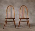 Pair Of Mid Century Ercol Elm & Beech Quaker Dining Chairs