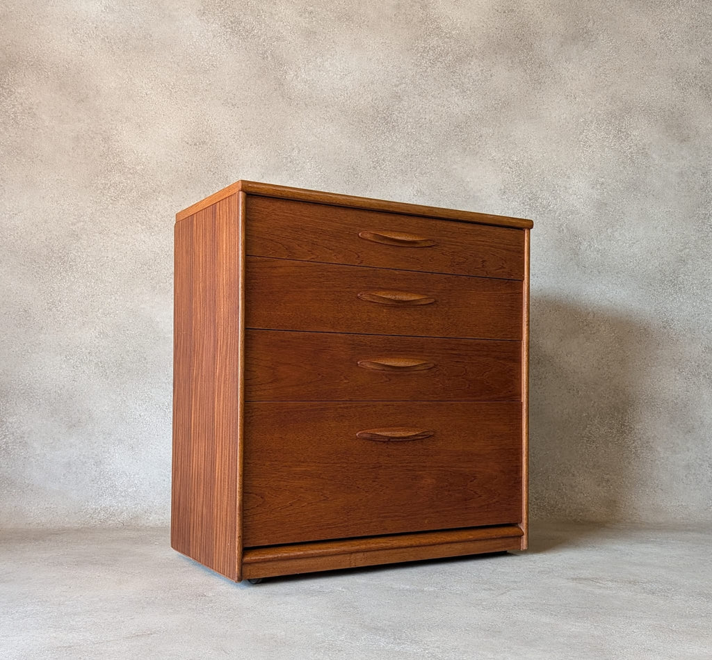 Mid Century Teak Austinsute Chest Of Drawers Vintage Frank Guille 4 Drawer Chest