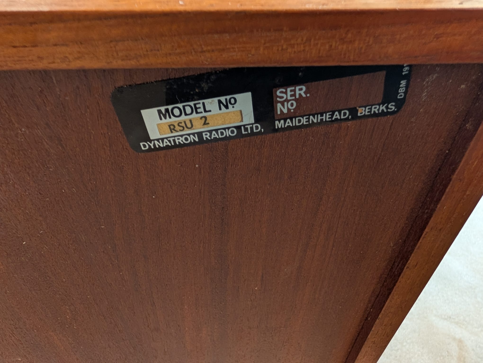 Mid Century Dynatron Teak Record Cabinet /Vinyl LP Storage Media Cupboard 1960s