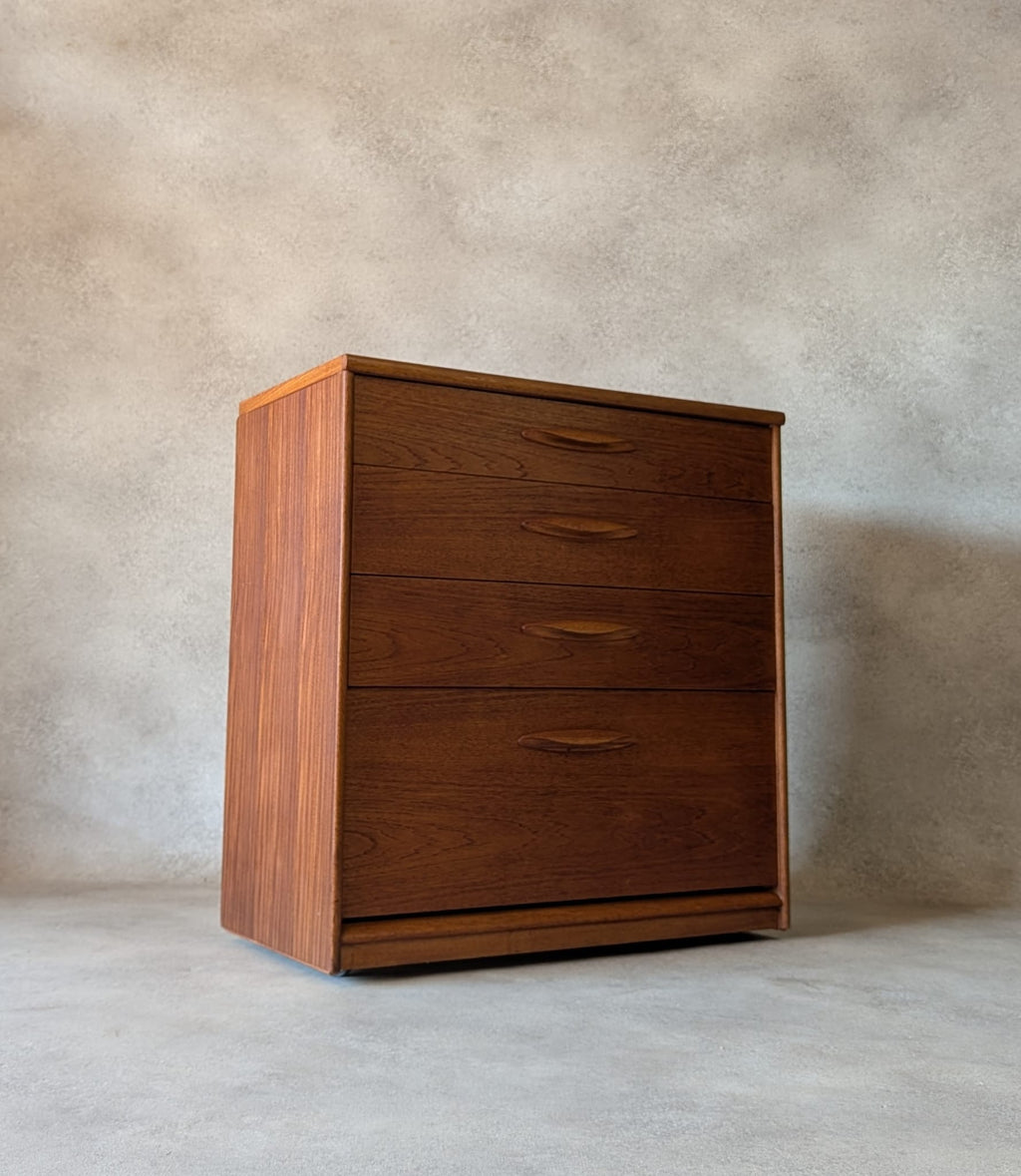 Mid Century Teak Austinsute Chest Of Drawers Vintage Frank Guille 4 Drawer Chest