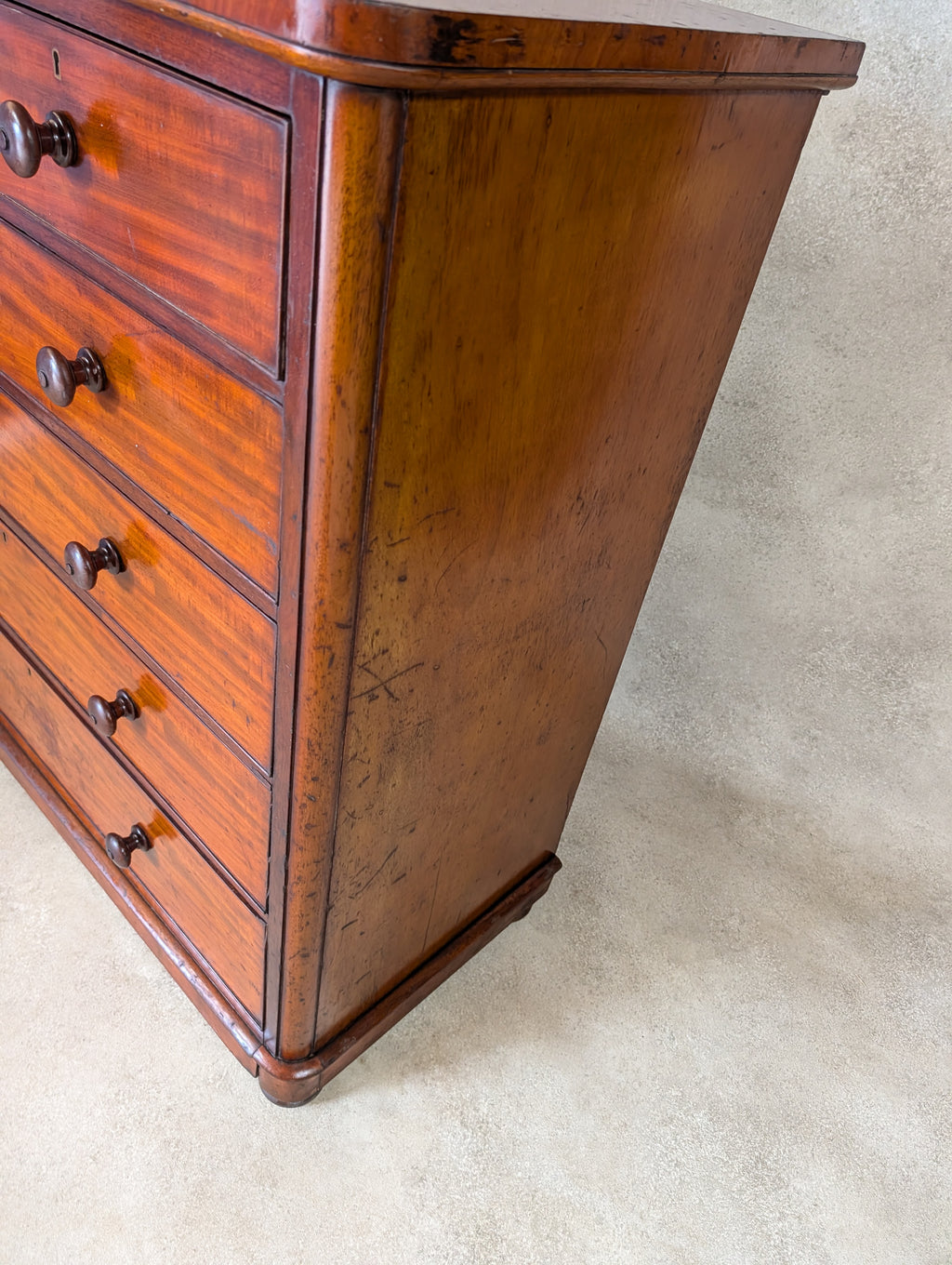 Victorian Mahogany Chest Of Drawers Antique 19th Century Tall Bedroom Drawers