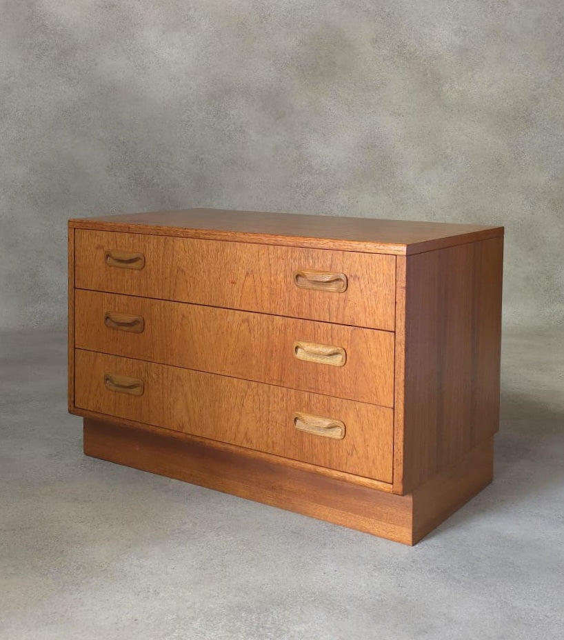 Mid Century G Plan Fresco Teak Chest Of Drawers - 3 Drawer Chest