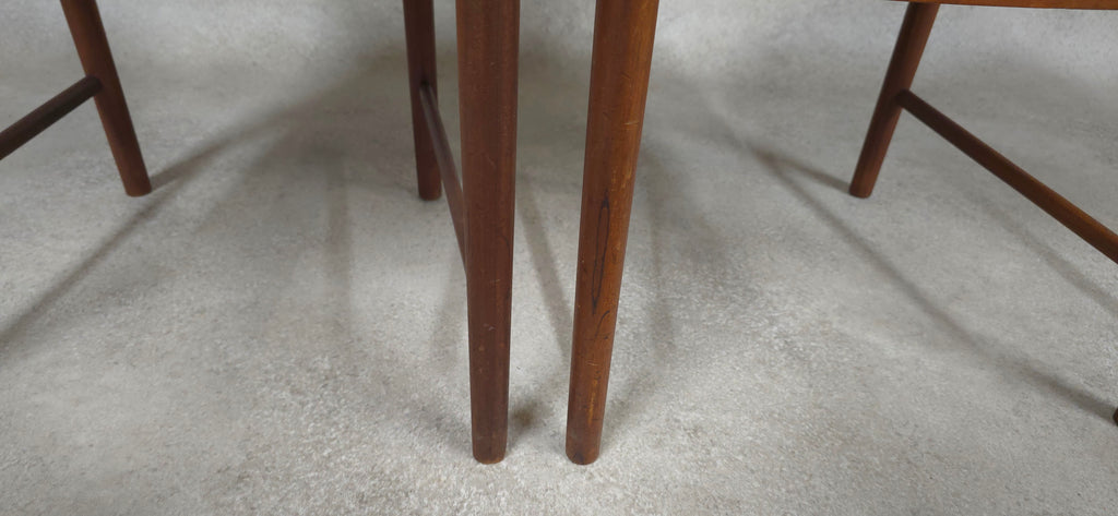 Set of 4 A H McIntosh Mid Century Teak Dining chairs