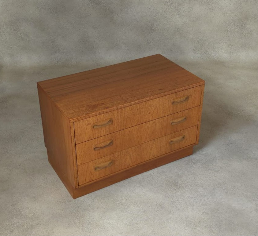 Mid Century G Plan Fresco Teak Chest Of Drawers - 3 Drawer Chest