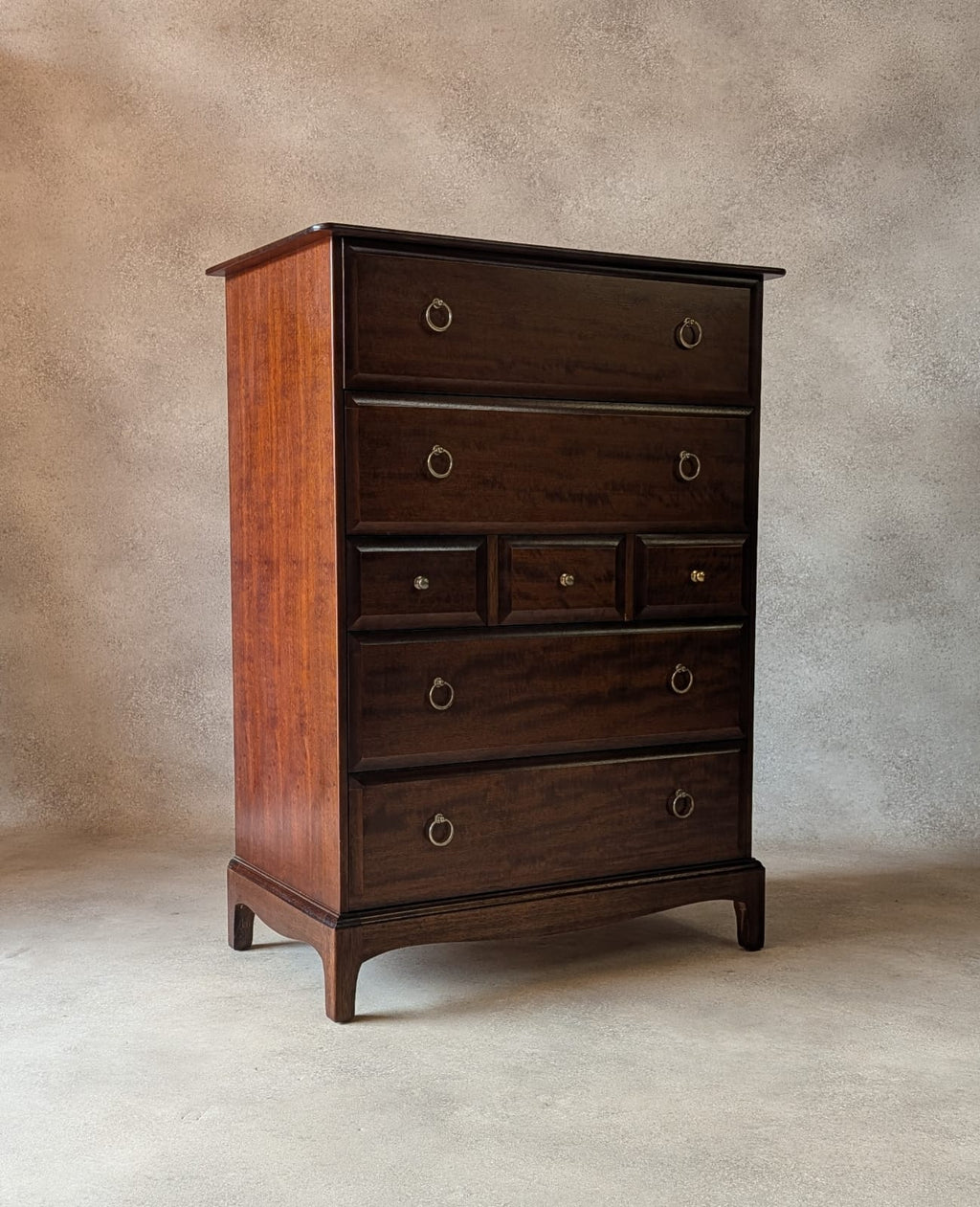 Vintage Stag Minstrel Tallboy Chest Of Drawers