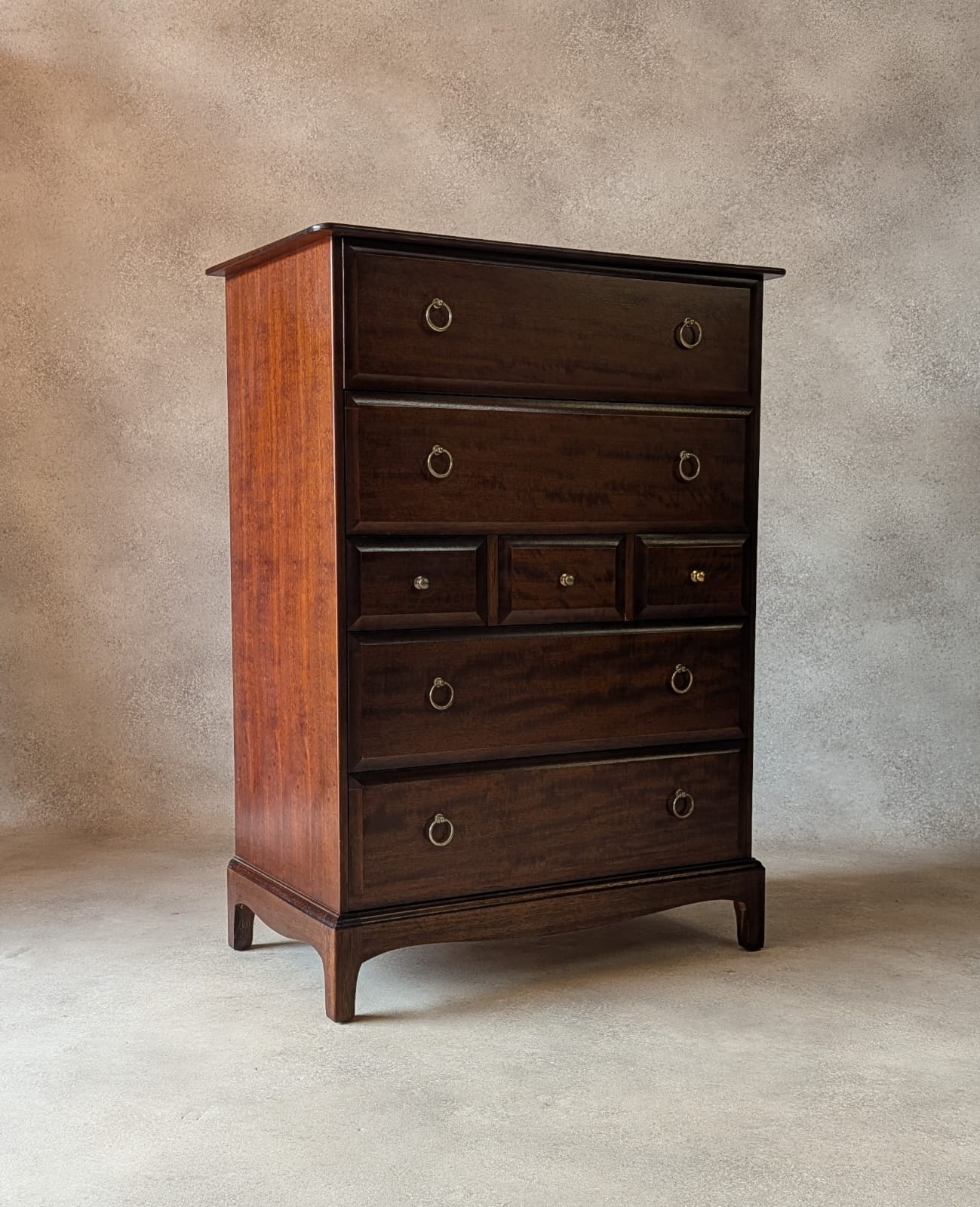Vintage Stag Minstrel Tallboy Chest Of Drawers