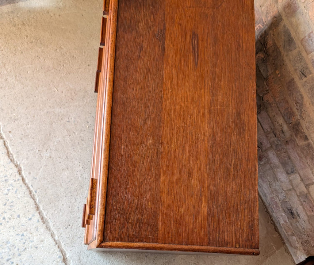 Mid Century Oak Utility Chest Of Drawers Vintage 3 Drawer Chest