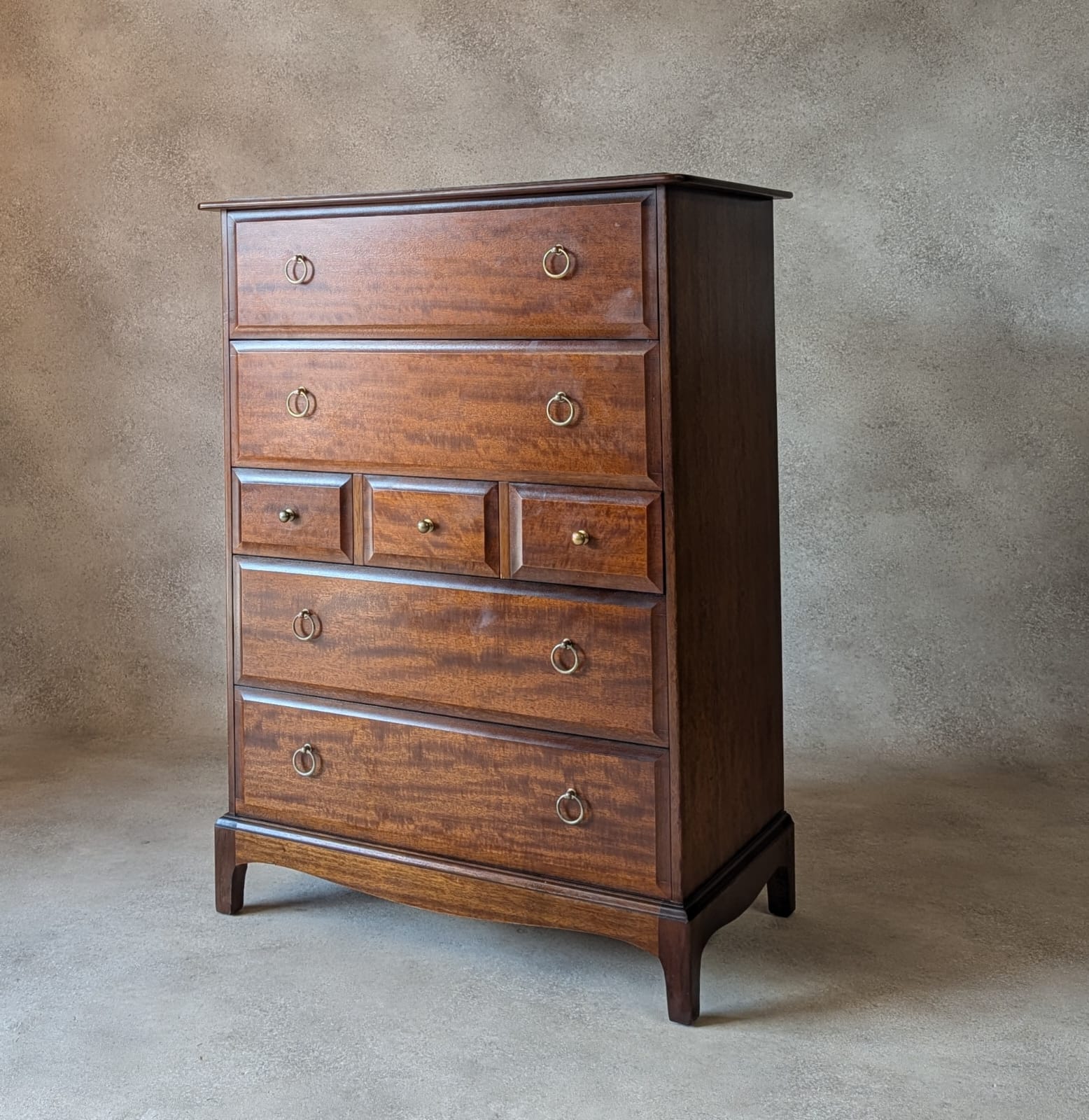Vintage Stag Minstrel Tallboy Chest Of Drawers