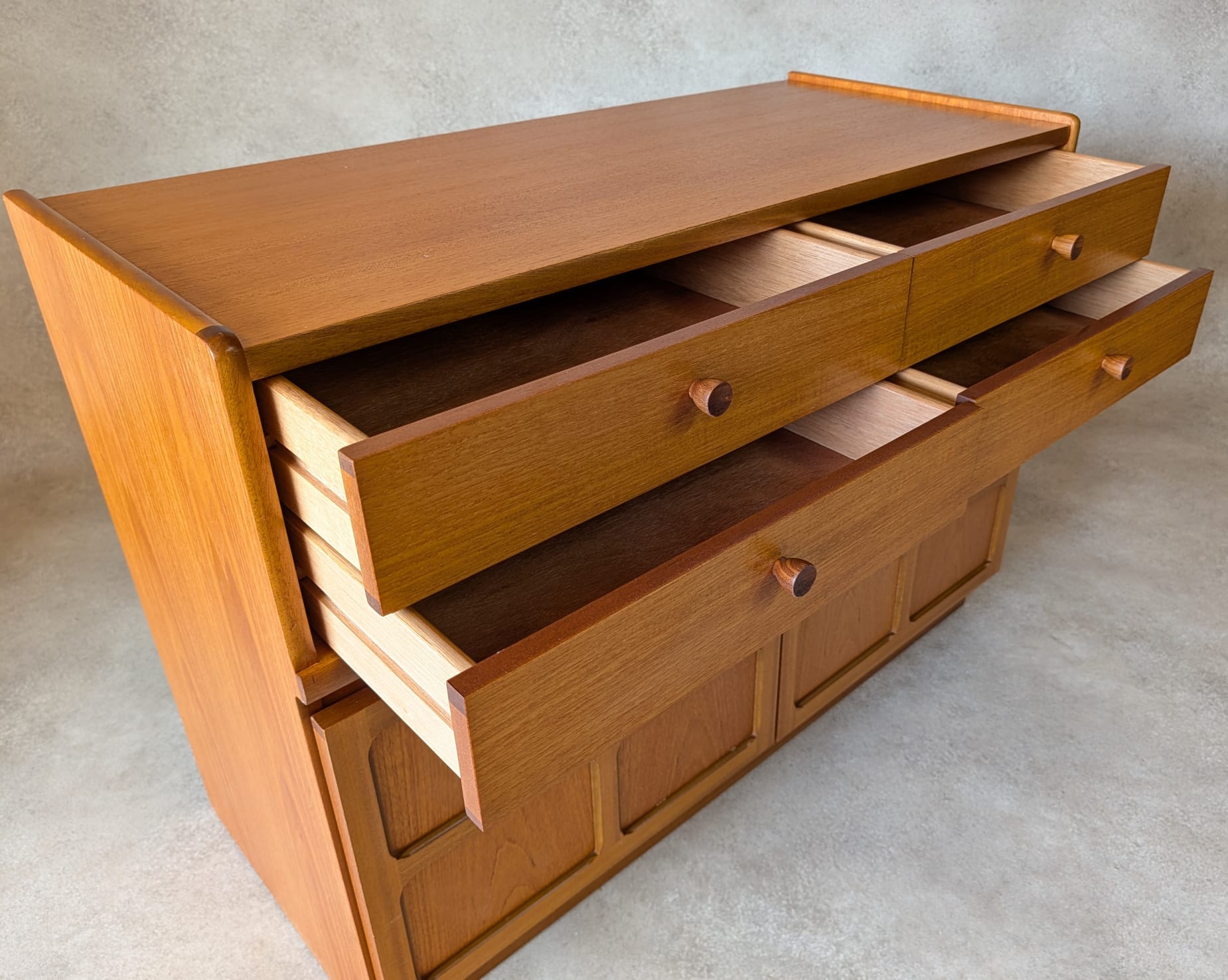 Mid Century Nathan / Parker Knoll Teak Compact Sideboard 1970s