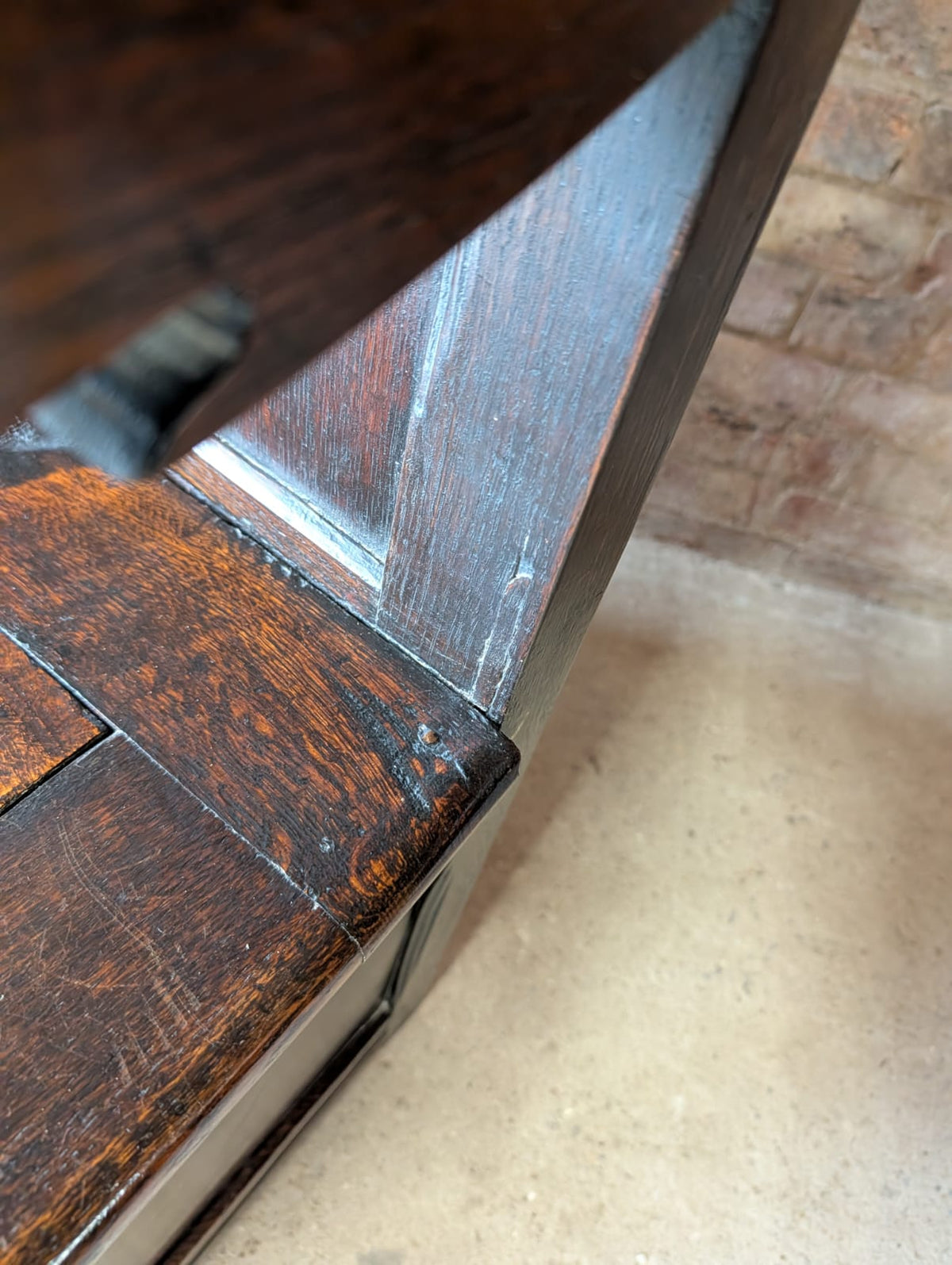Antique Early 20th Century Carved Oak Hall Settle – Jacobean Revival Style Bench