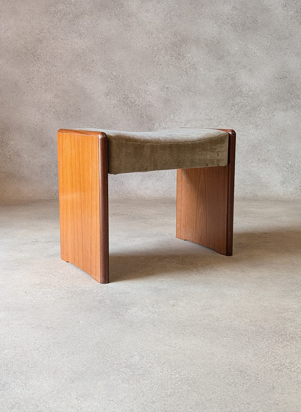 Mid Century Teak 1970s Dressing Table Stool