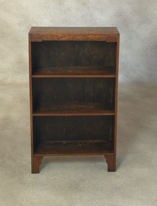 Antique Oak Arts & Crafts Bookcase Small Bookshelf