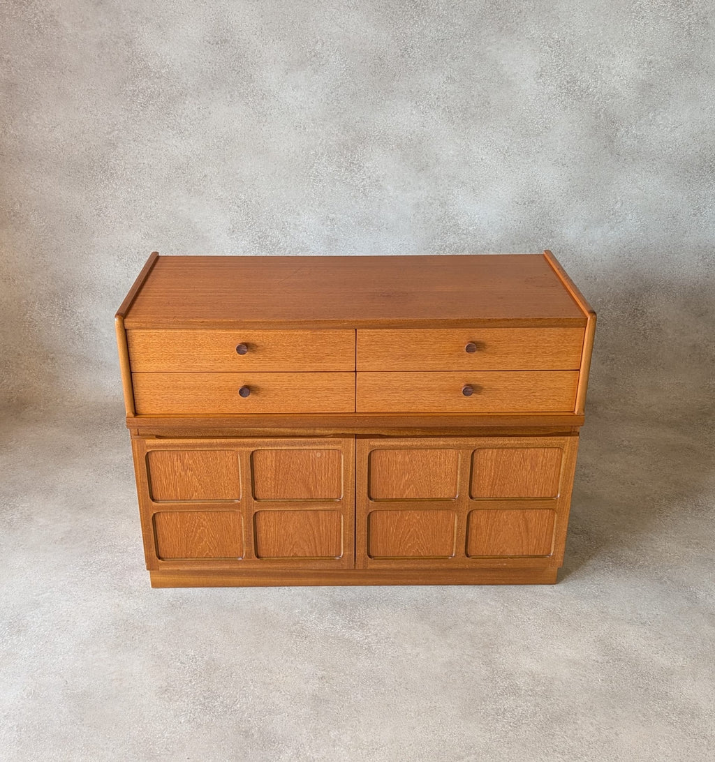 Mid Century Nathan Parker Knoll Teak Compact Sideboard 1970s
