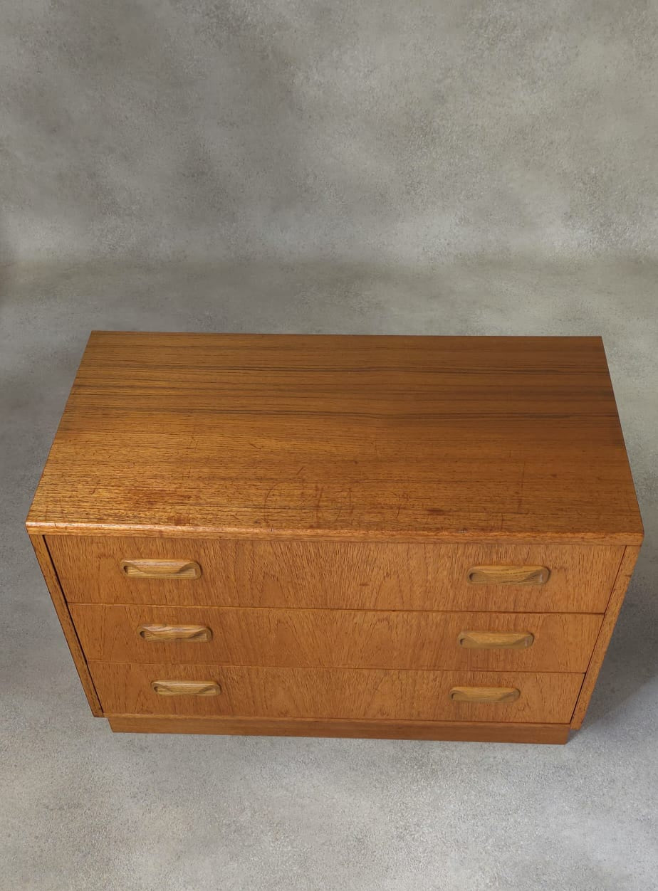 Mid Century G Plan Fresco Teak Chest Of Drawers - 3 Drawer Chest