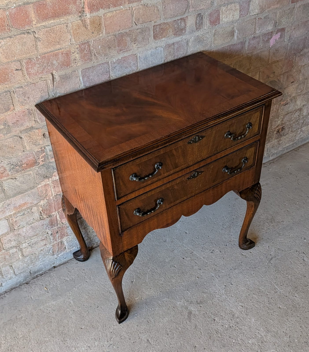 Vintage Reproduction Mahogany Low Boy Hall Table