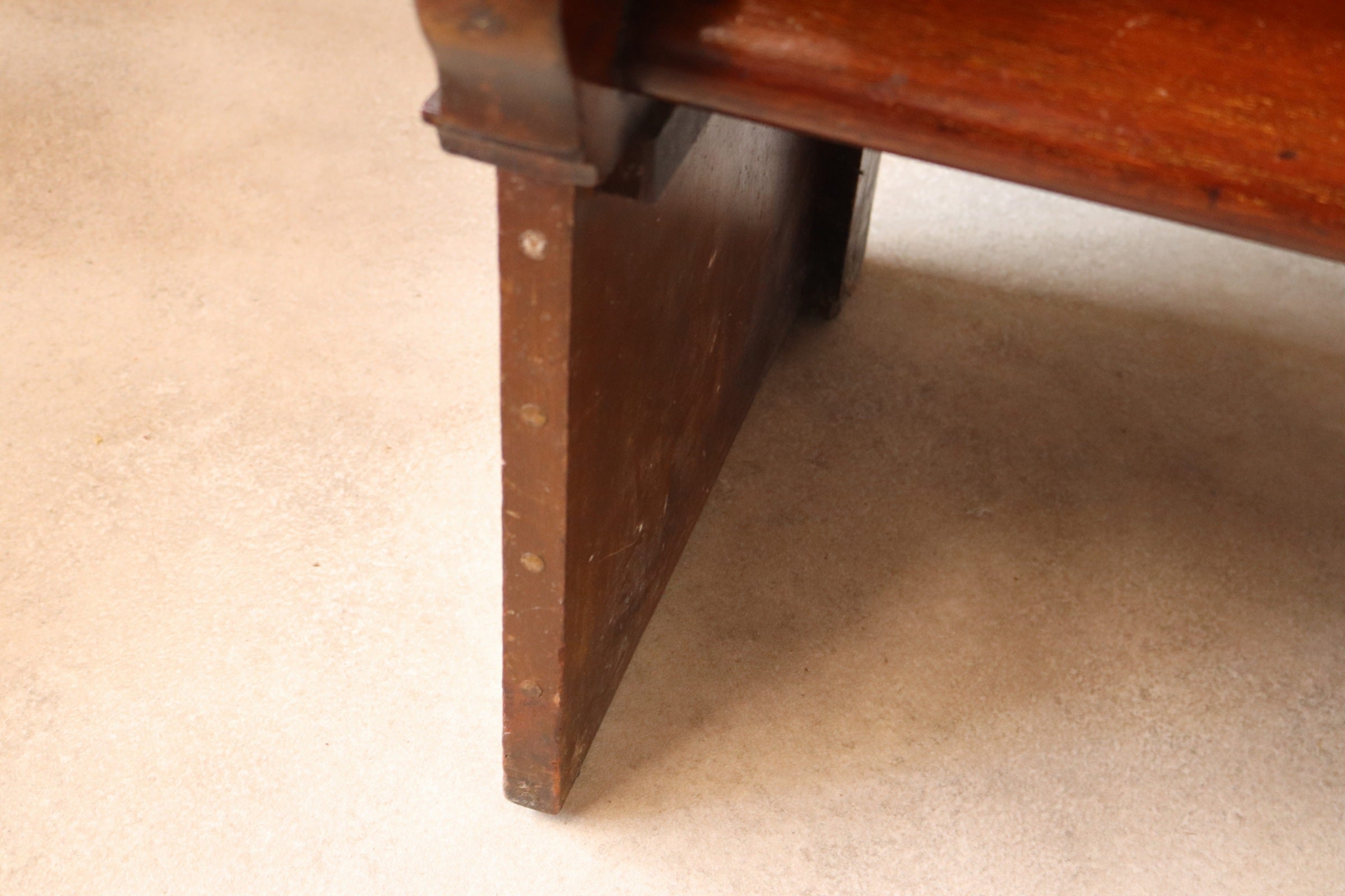 Antique Victorian Mahogany Hall Settle Bench with Panelled High Back c.1890