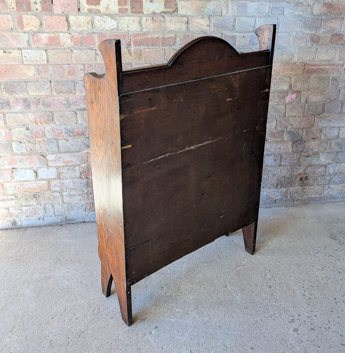 Antique Oak Arts & Crafts Open Bookcase