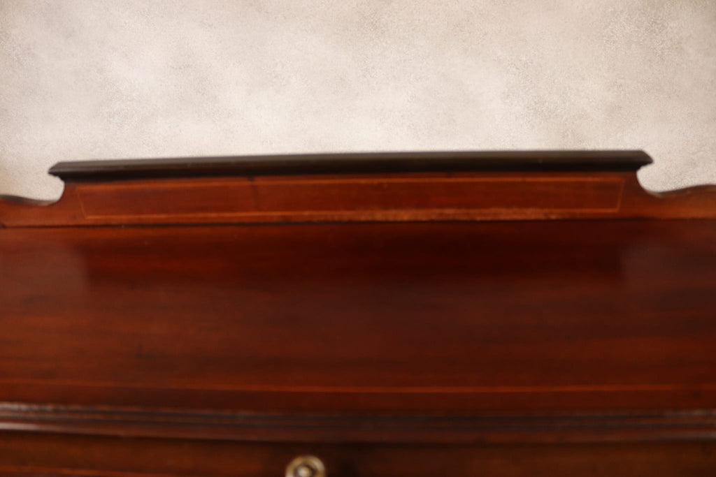 Antique Edwardian Mahogany Cylinder Bureau Desk - Sheraton Style - Circa 1900