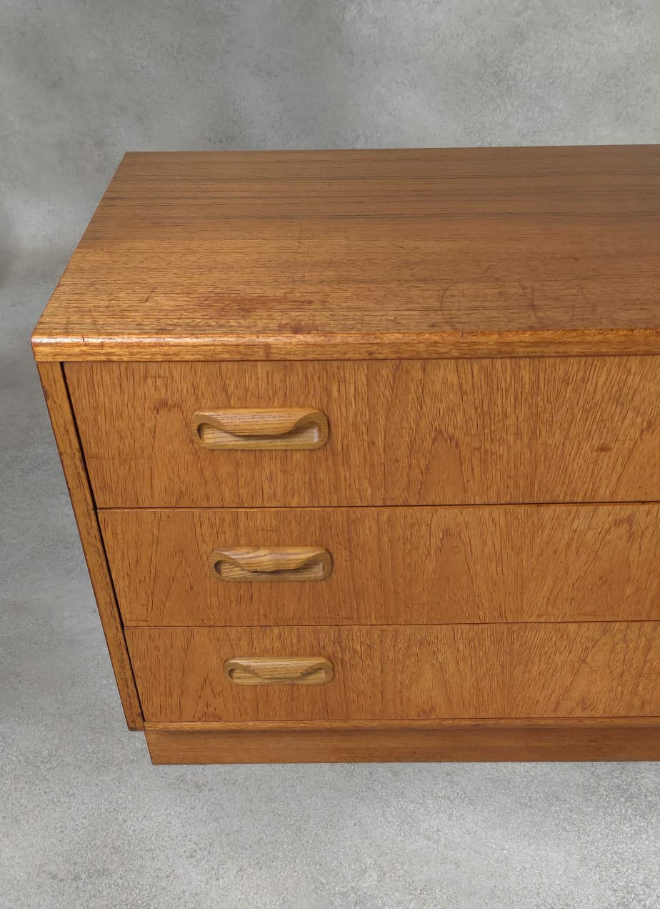 Mid Century G Plan Fresco Teak Chest Of Drawers - 3 Drawer Chest