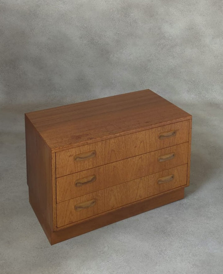 Mid Century G Plan Fresco Teak Chest Of Drawers - 3 Drawer Chest