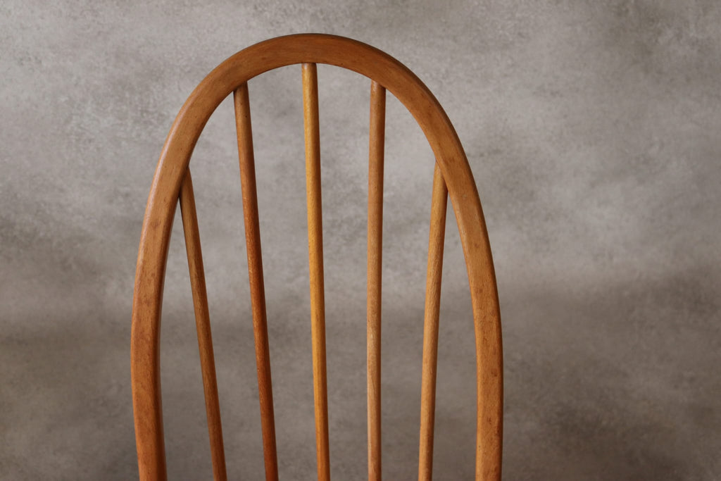 Pair Of Mid Century Ercol Elm & Beech Quaker Dining Chairs