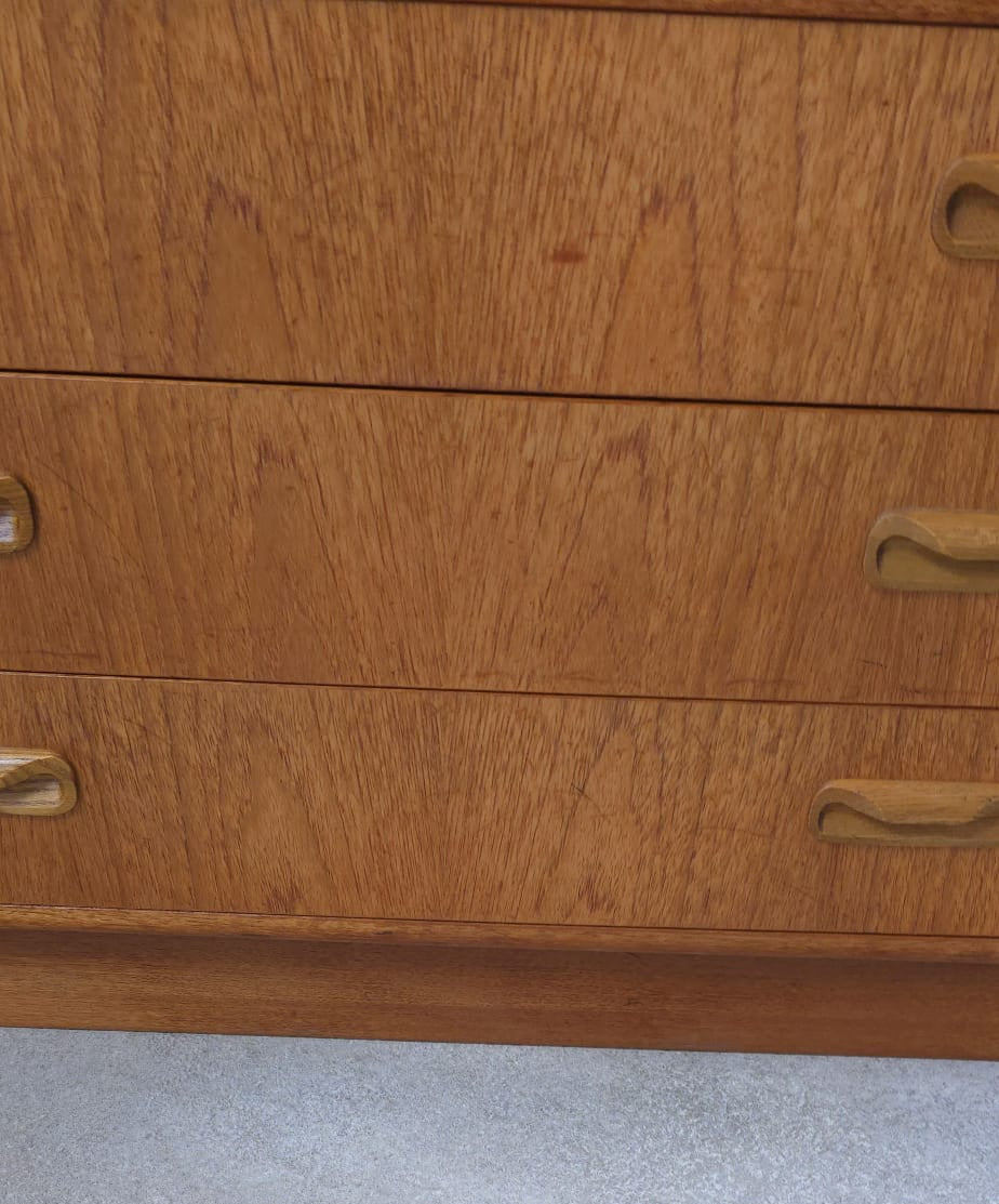 Mid Century G Plan Fresco Teak Chest Of Drawers - 3 Drawer Chest