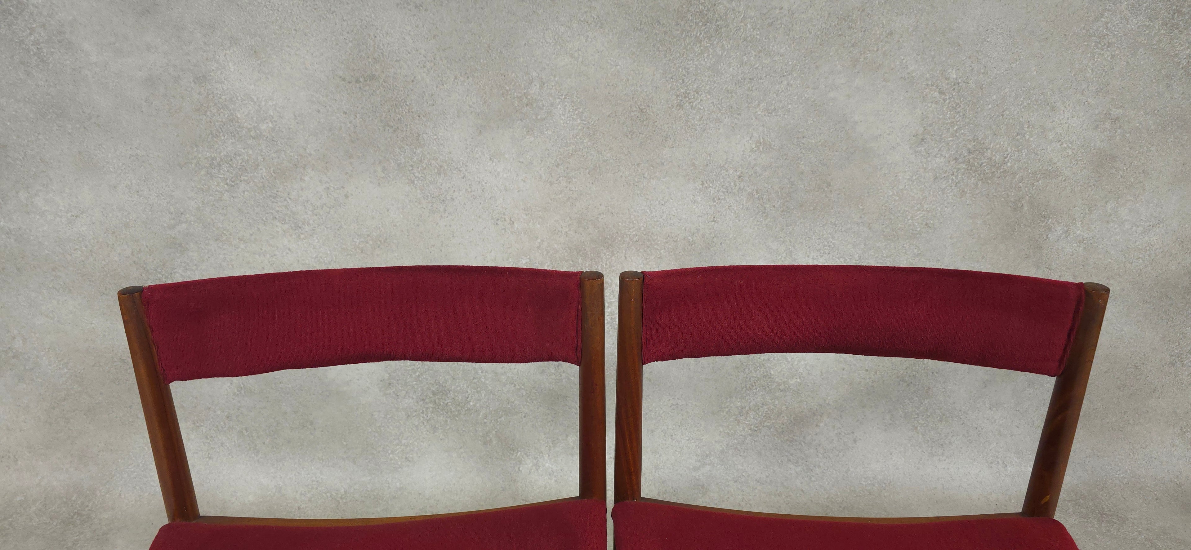 Set of 4 A H McIntosh Mid Century Teak Dining chairs