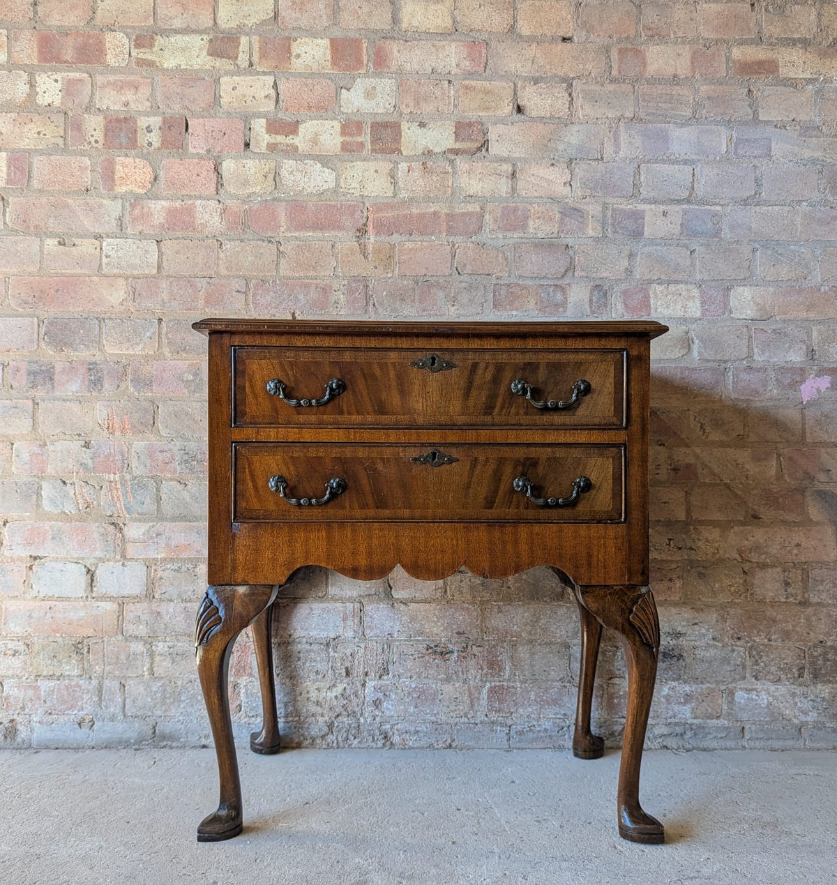 Vintage Reproduction Mahogany Low Boy Hall Table