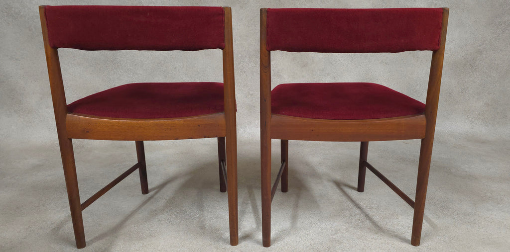 Set of 4 A H McIntosh Mid Century Teak Dining chairs