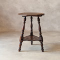 Antique Arts & Crafts Carved Oak Side Table Liberty Style Octagonal Plant Stand