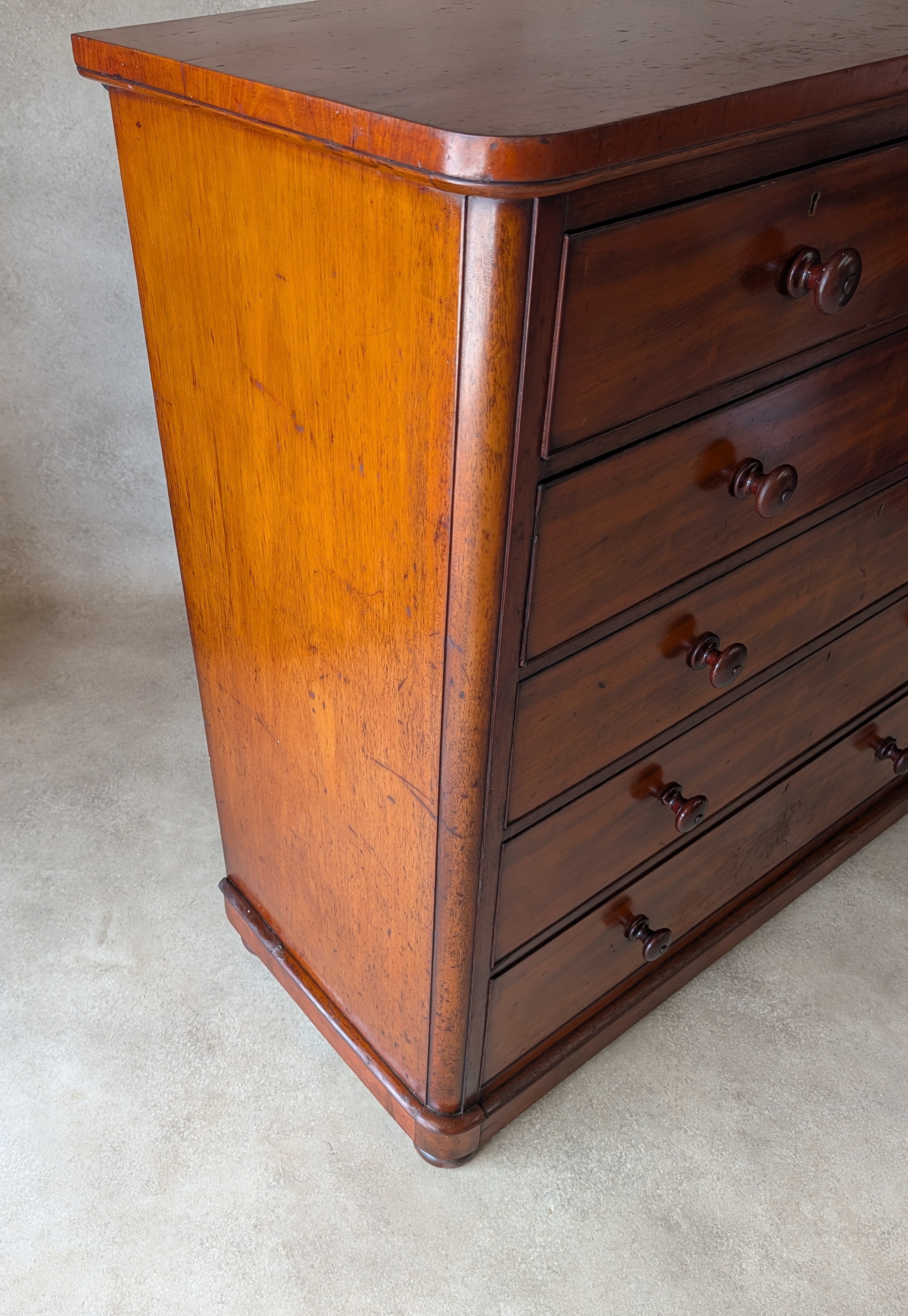 Victorian Mahogany Chest Of Drawers Antique 19th Century Tall Bedroom Drawers