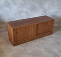 Mid Century Teak Vinyl Record Cabinet 1960s Low Sideboard