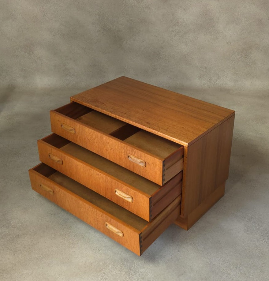 Mid Century G Plan Fresco Teak Chest Of Drawers - 3 Drawer Chest