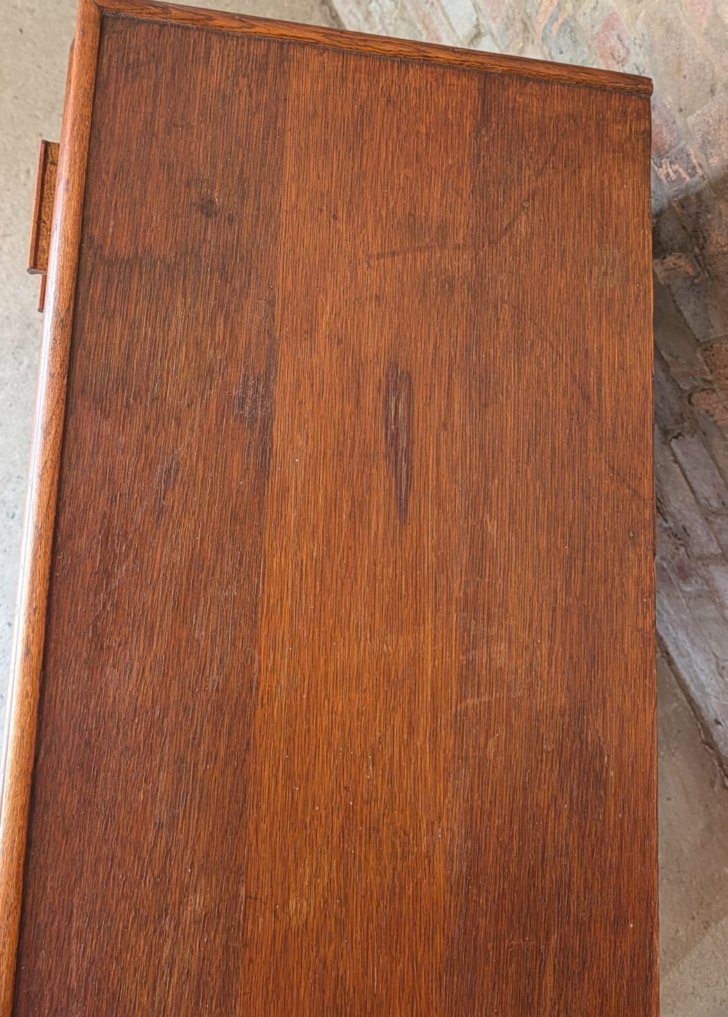 Mid Century Oak Utility Chest Of Drawers Vintage 3 Drawer Chest