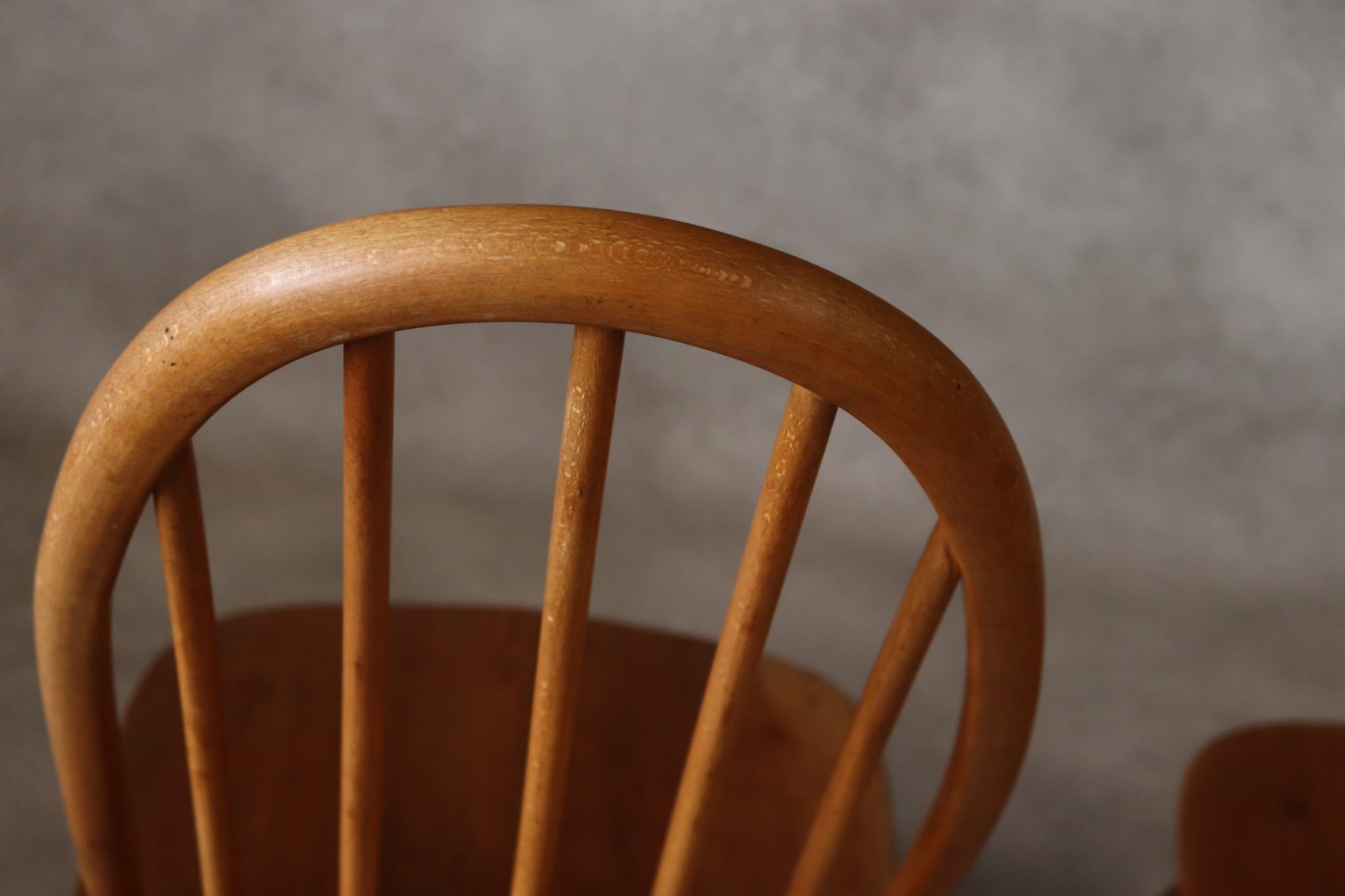 Pair Of Mid Century Ercol Elm & Beech Quaker Dining Chairs