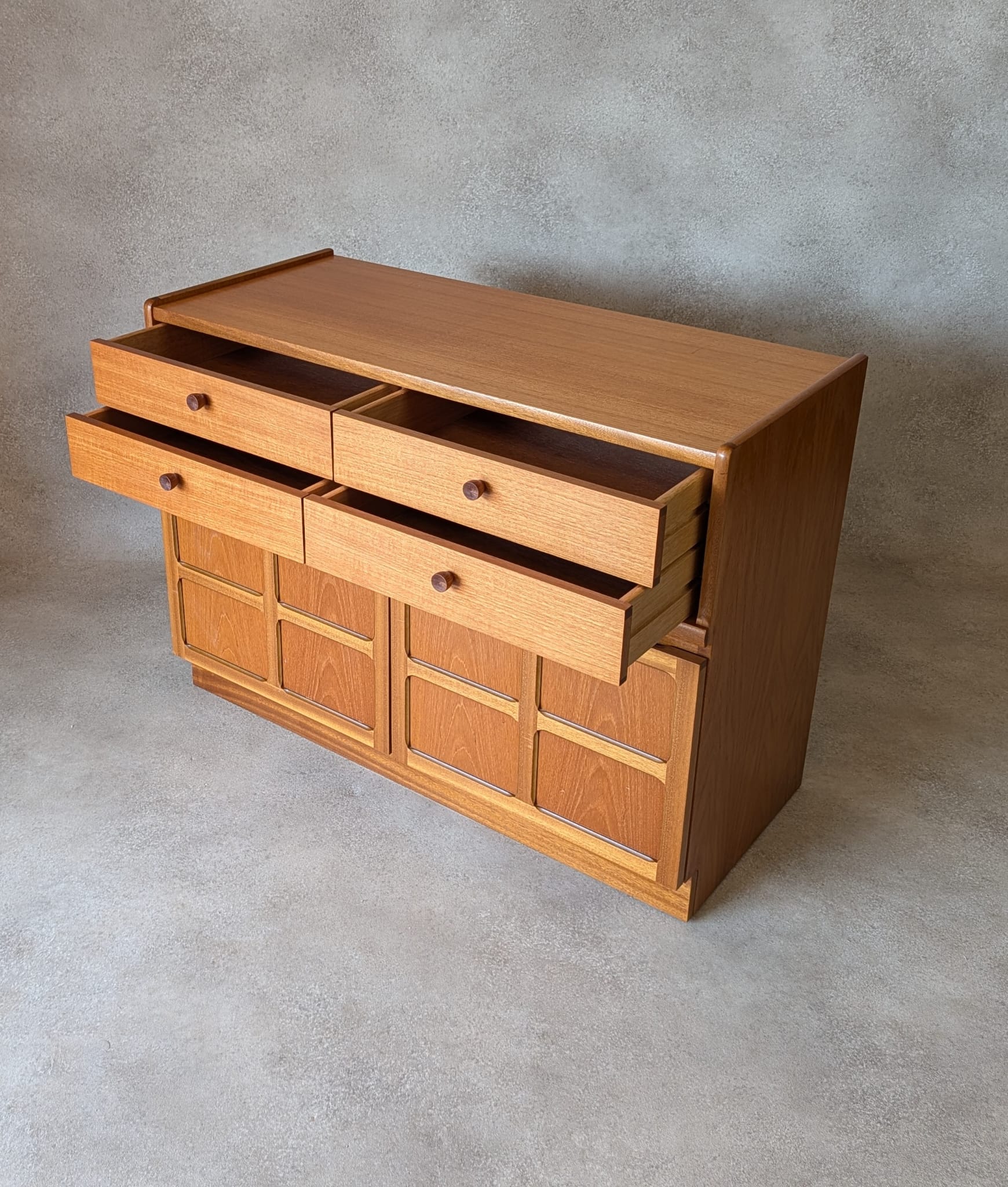 Mid Century Nathan / Parker Knoll Teak Compact Sideboard 1970s