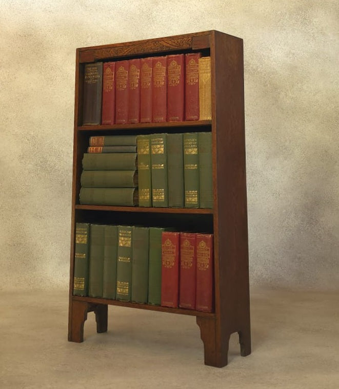 Antique Oak Arts & Crafts Bookcase Small Bookshelf