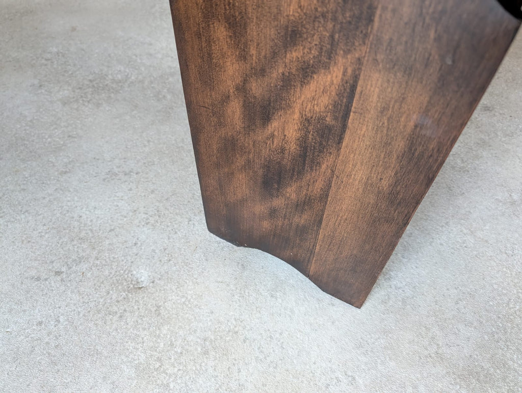 Antique Oak Slim Open Bookcase 1920s
