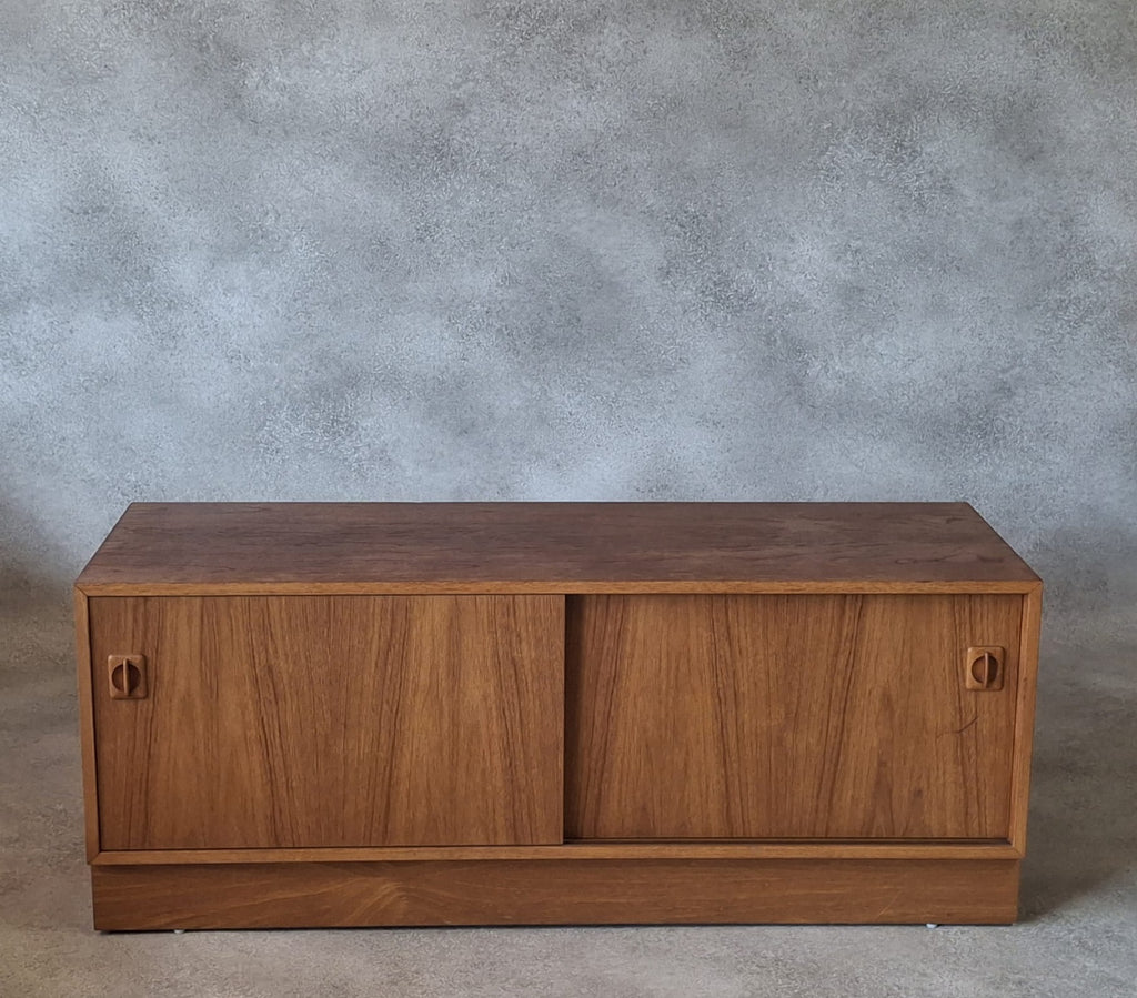 Mid Century Teak Vinyl Record Cabinet 1960s Low Sideboard