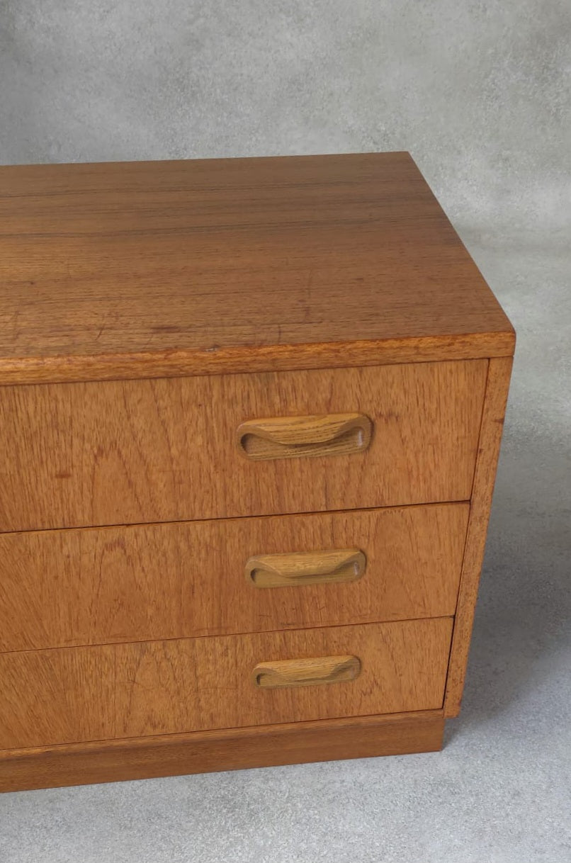 Mid Century G Plan Fresco Teak Chest Of Drawers - 3 Drawer Chest