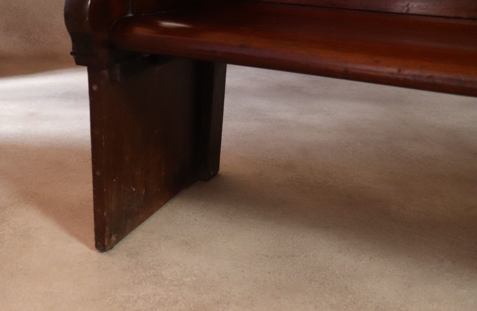 Antique Victorian Mahogany Hall Settle Bench with Panelled High Back c.1890