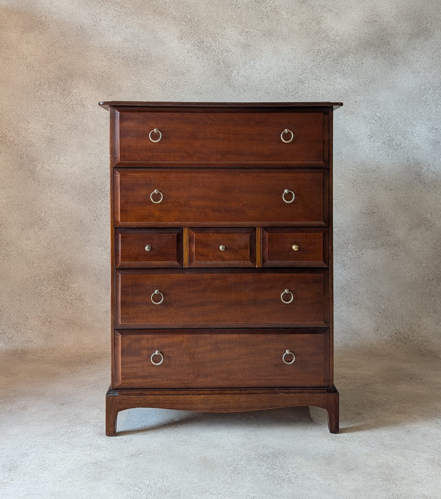 Vintage Stag Minstrel Tallboy Chest Of Drawers
