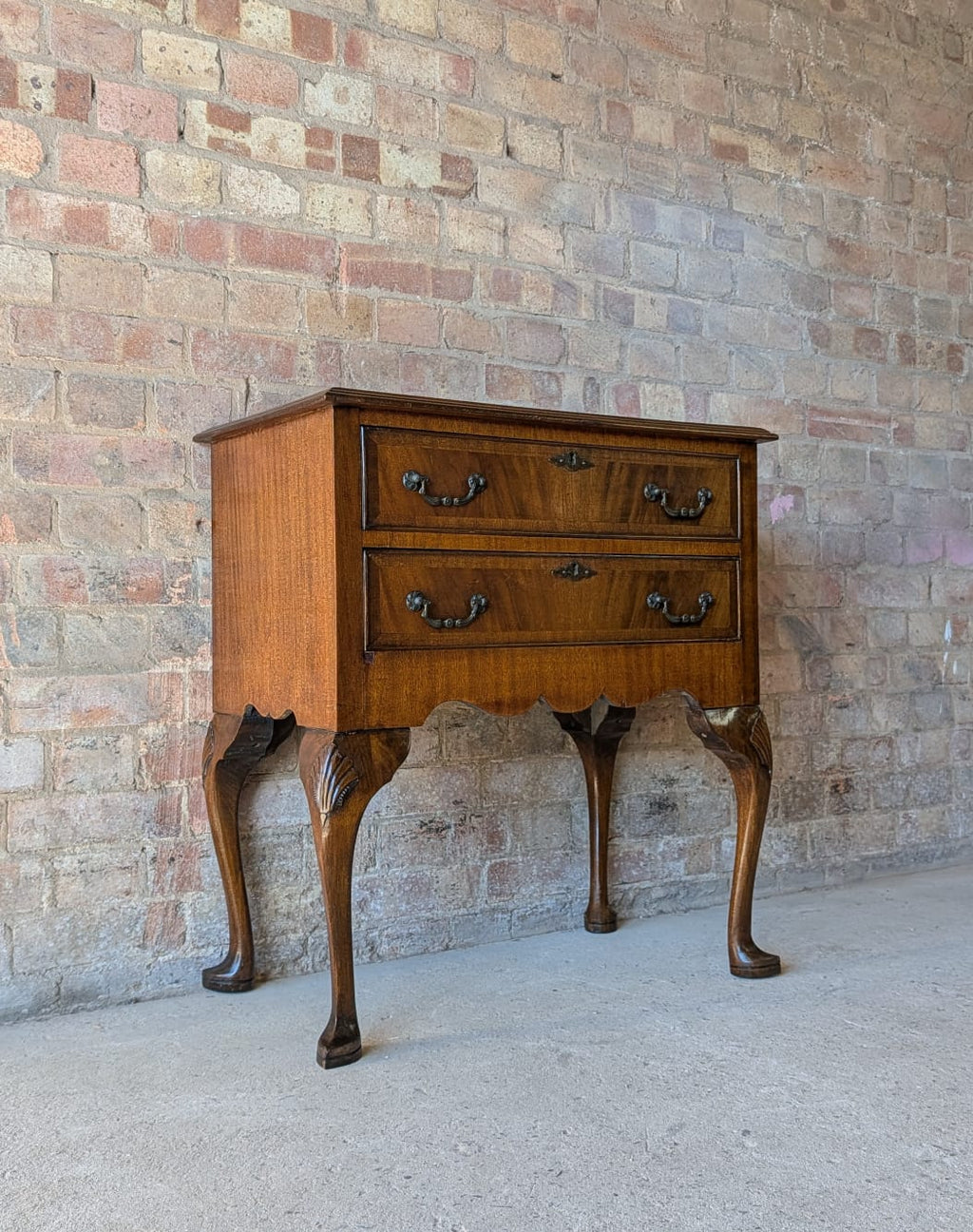 Vintage Reproduction Mahogany Low Boy Hall Table