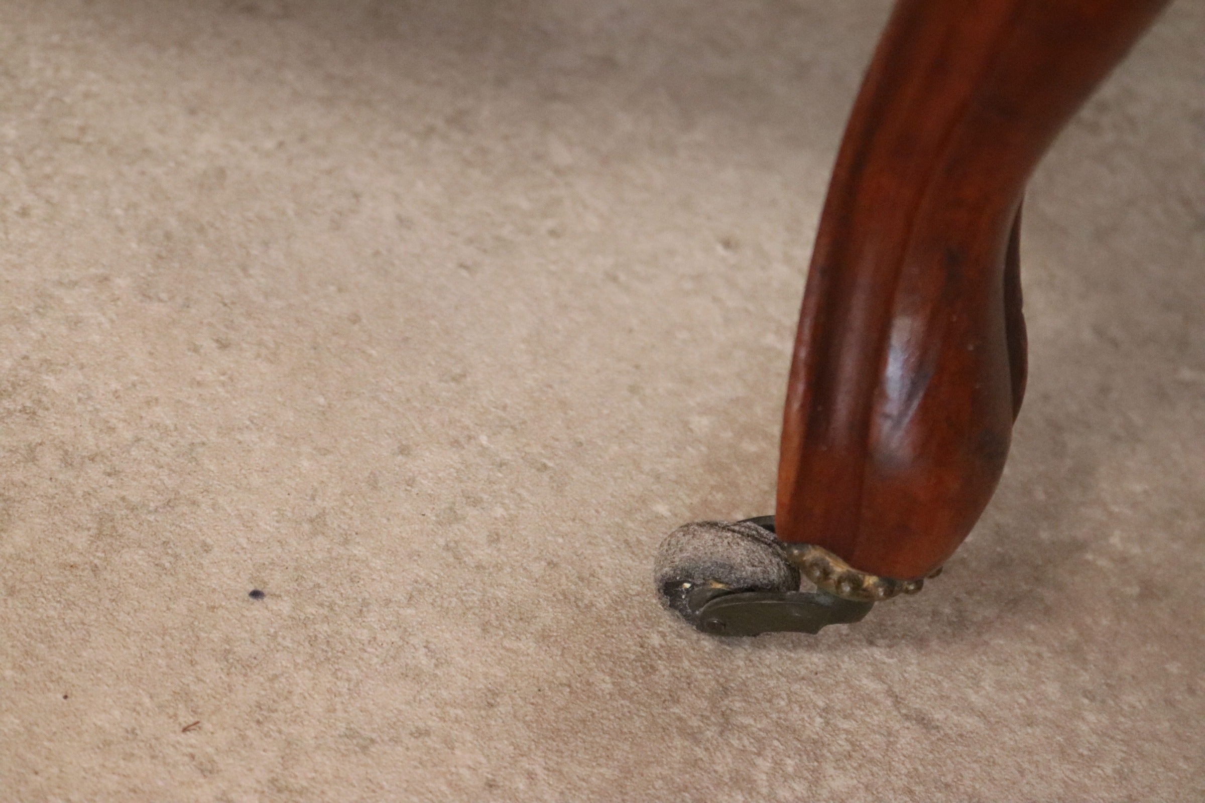 Pair Of Antique Walnut Victorian Chairs Scroll Back Slipper Chairs