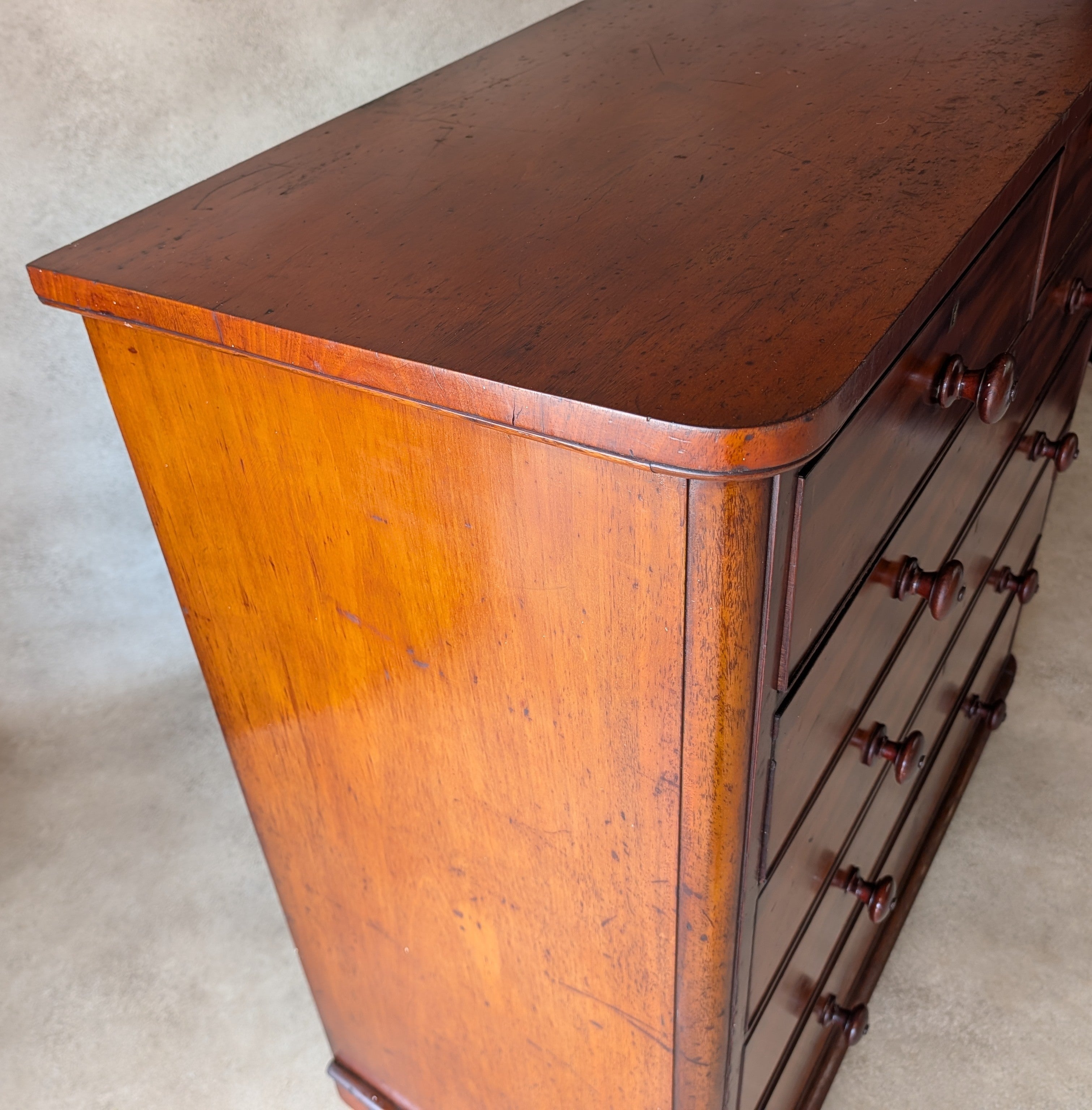 Victorian Mahogany Chest Of Drawers Antique 19th Century Tall Bedroom Drawers