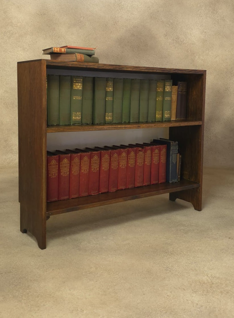 Vintage Oak Bookcase Small - 2 Shelves