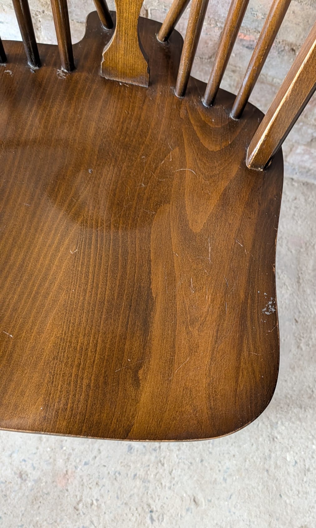 Set Of 6 Vintage Elm & Ash Wheelback Windsor Dining Chairs Includes 2 Carvers