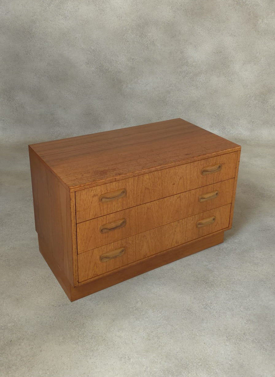 Mid Century G Plan Fresco Teak Chest Of Drawers - 3 Drawer Chest