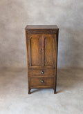 Vintage Oak Hall Cupboard 1930s Jacobean Revival Cupboard Compact Oak Cabinet