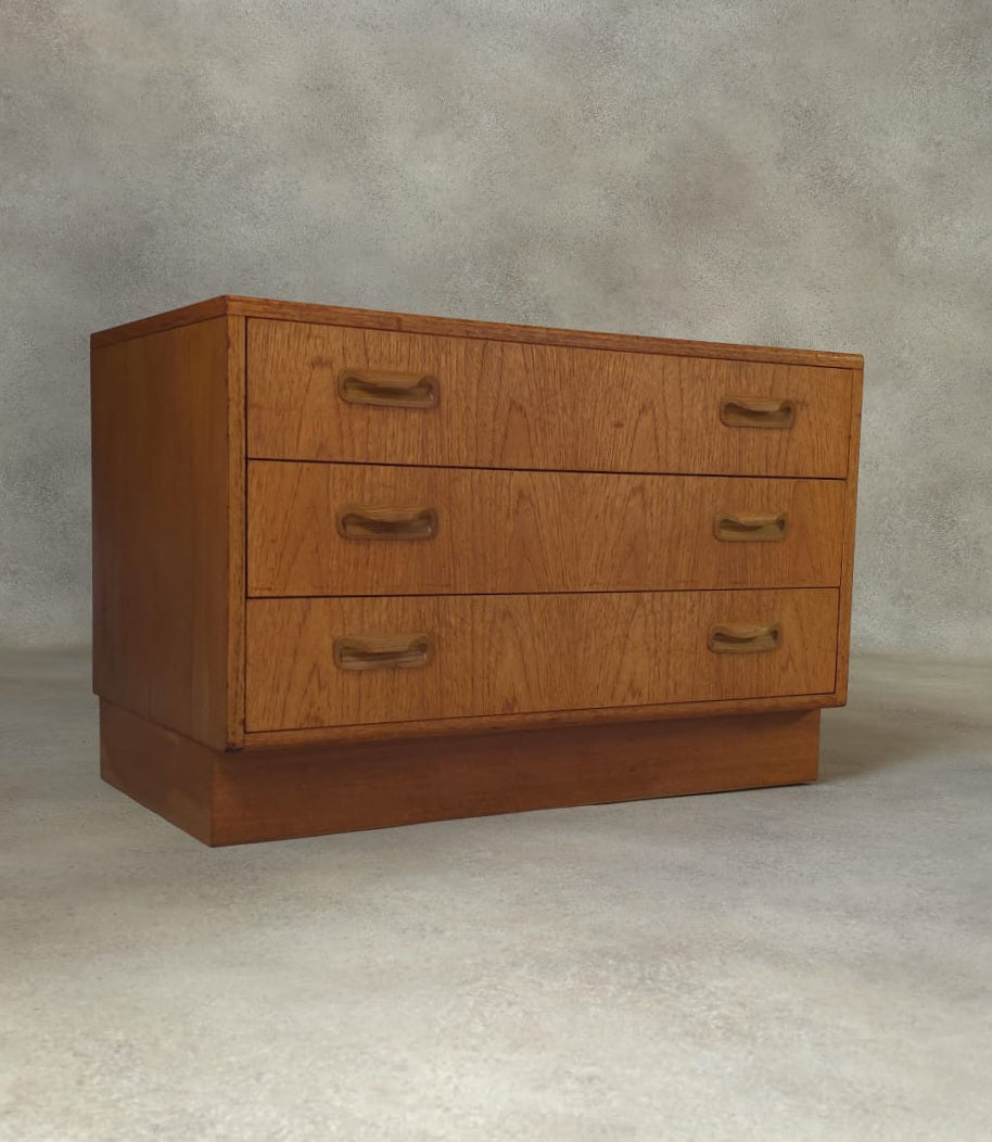 Mid Century G Plan Fresco Teak Chest Of Drawers - 3 Drawer Chest